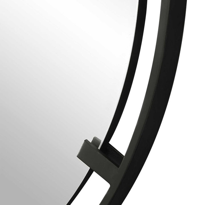Cashel - Round Iron Mirror - Black