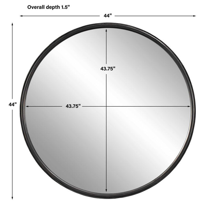 Dawsyn - Round Mirror - Black