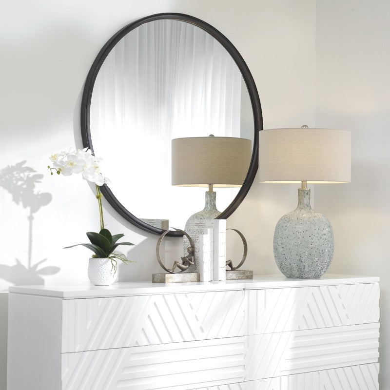 Dawsyn - Round Mirror - Black