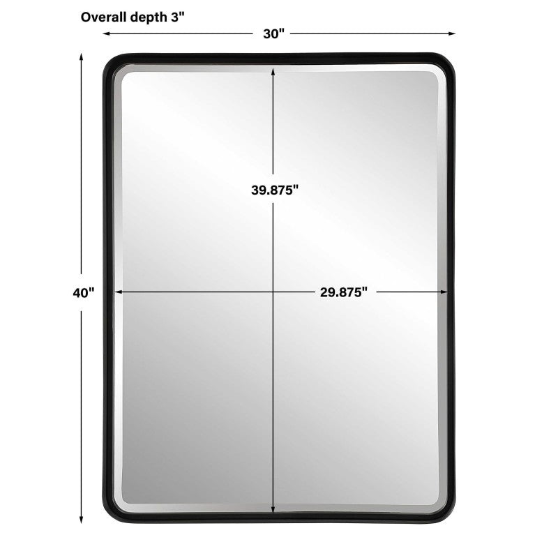 Crofton - Large Mirror - Black
