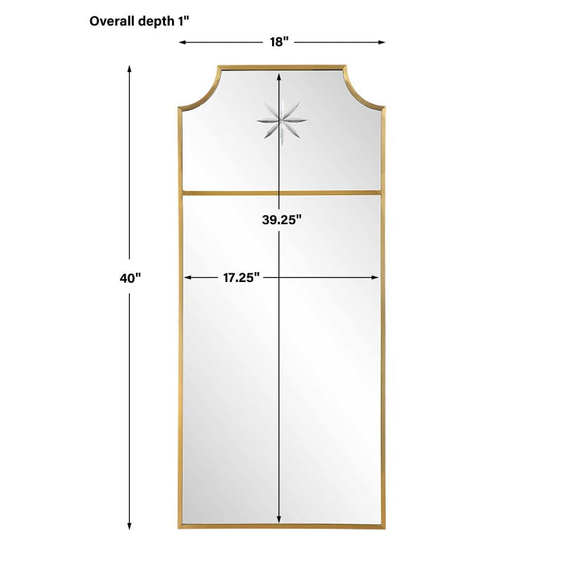 Caddington - Tall Mirror - Brass