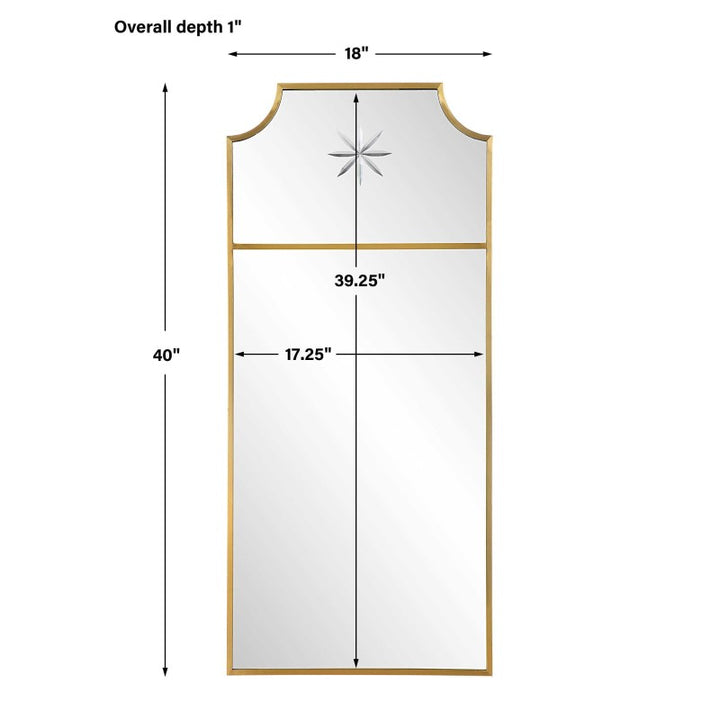 Caddington - Tall Mirror - Brass