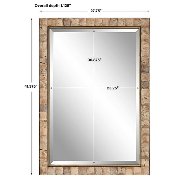 Cocos - Coconut Shell Mirror - Light Brown
