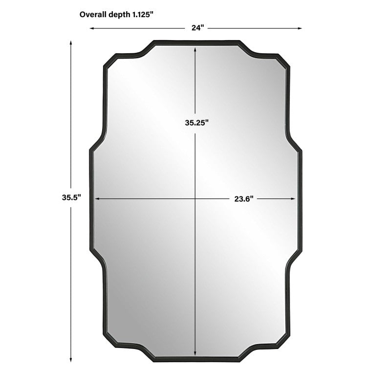 Casmus - Iron Wall Mirror - Black