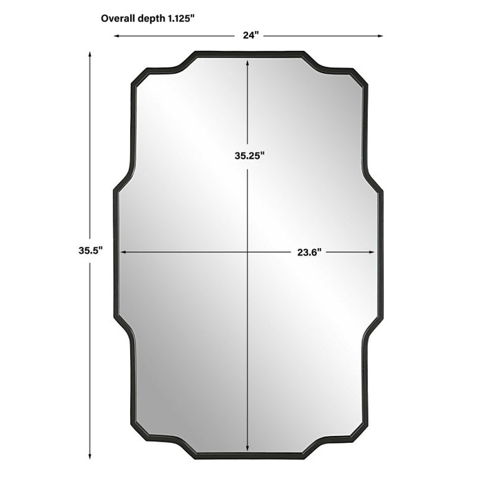 Casmus - Iron Wall Mirror - Black