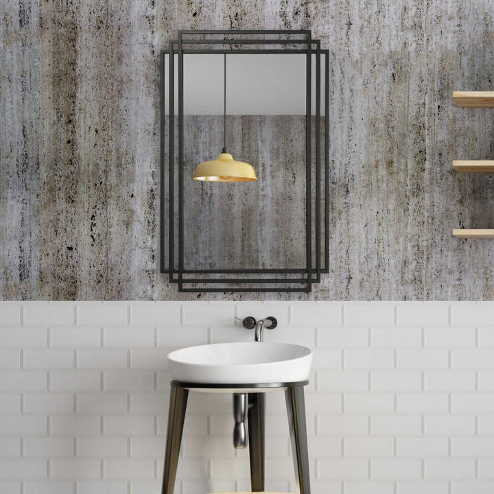 Amherst - Iron Mirror - Black
