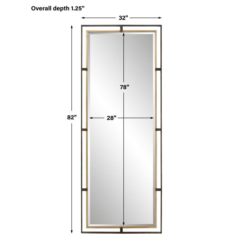 Carrizo - Tall Mirror - Bronze & Gold