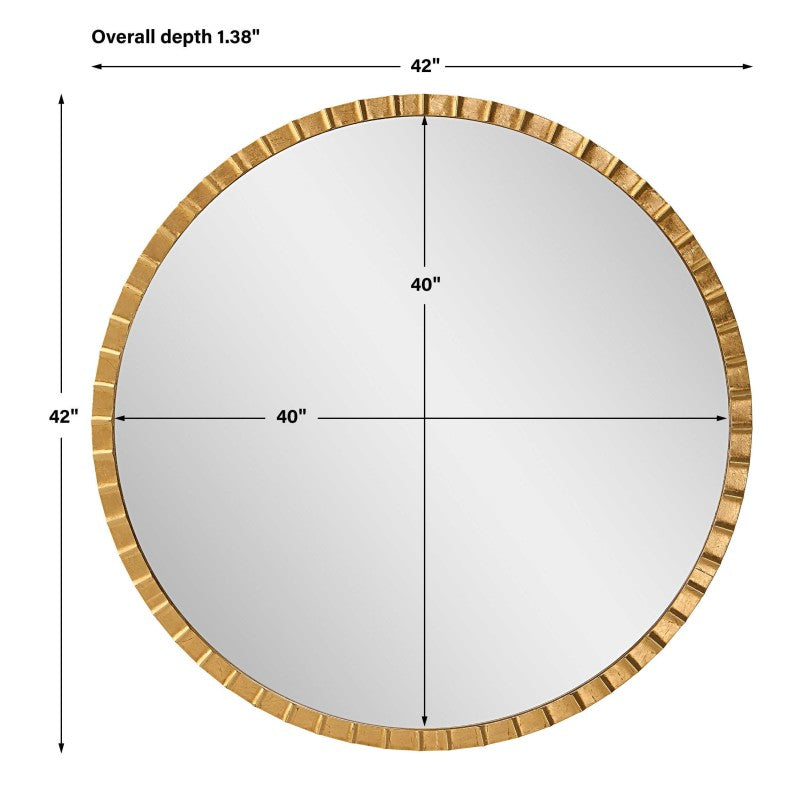 Dandridge - Round Mirror - Gold