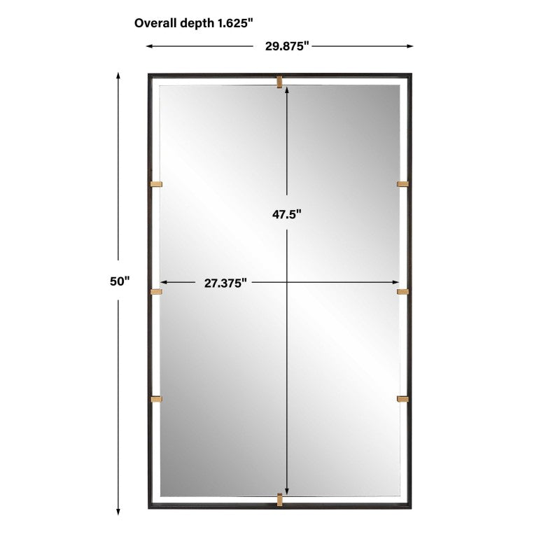 Egon - Rectangular Mirror - Black