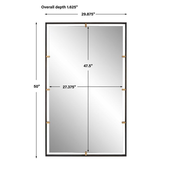 Egon - Rectangular Mirror - Black