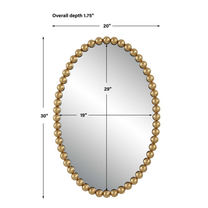 Serna - Gold Oval Mirror