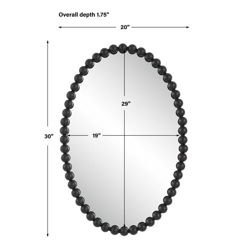Serna - Black Oval Mirror