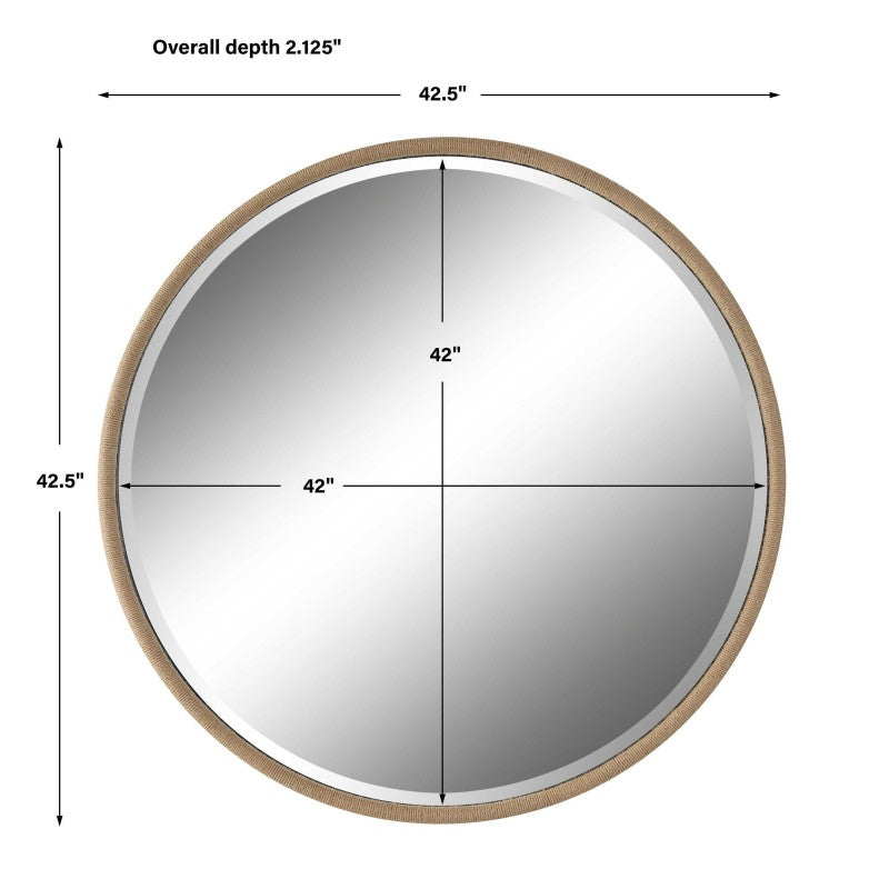 Ranchero - Natural Rope Round Mirror