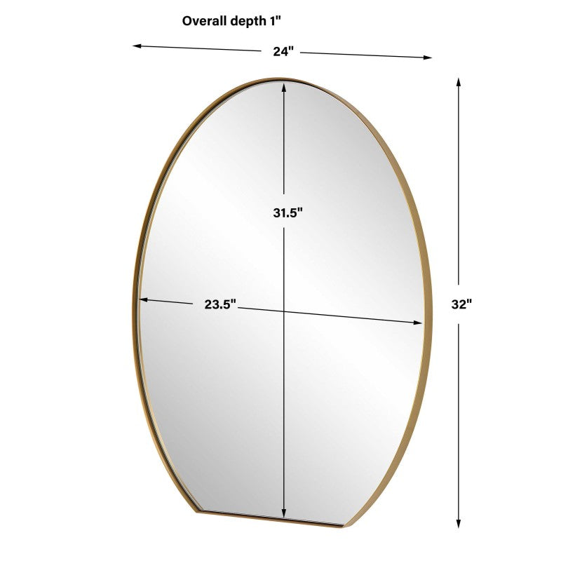Cabell - Oval Mirror - Brass