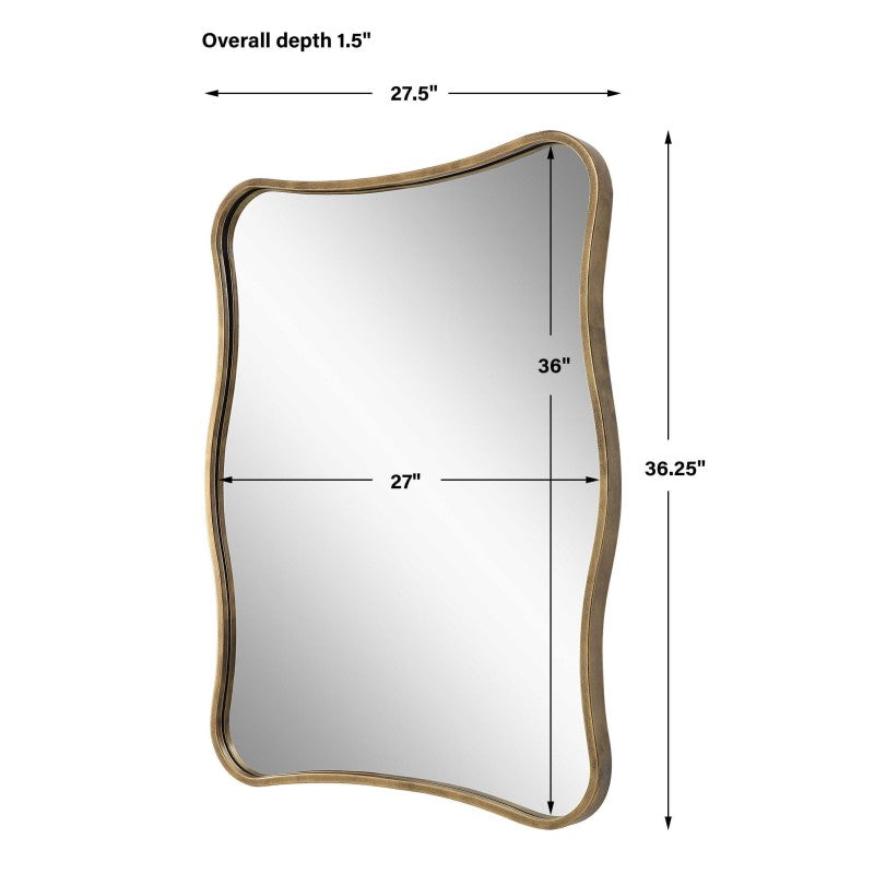 Pavia - Curvy Vanity Mirror - Gold