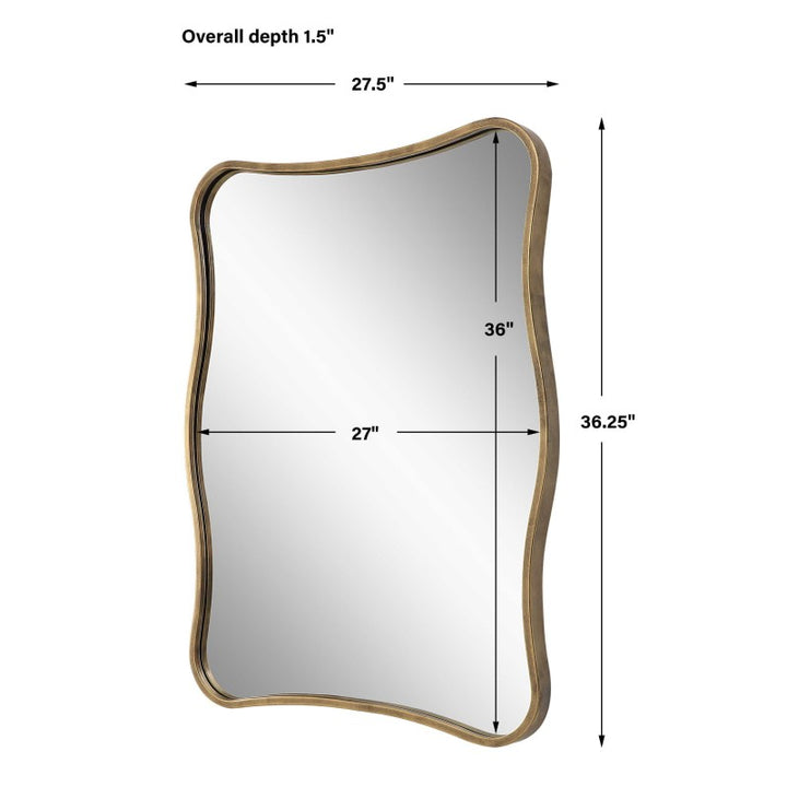Pavia - Curvy Vanity Mirror - Gold