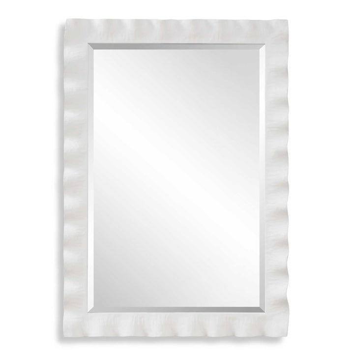 Haya - White Scalloped Mirror