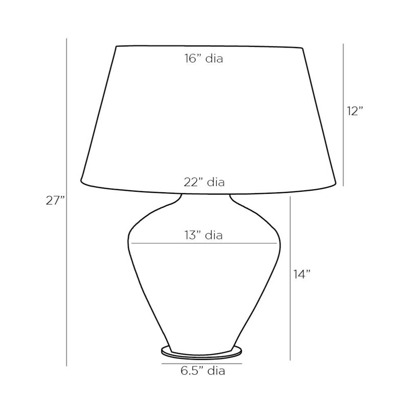 Kara One Light Table Lamp