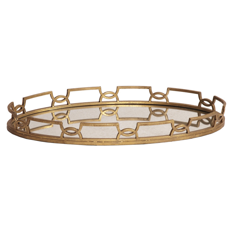 Bright Gold Metal Tray