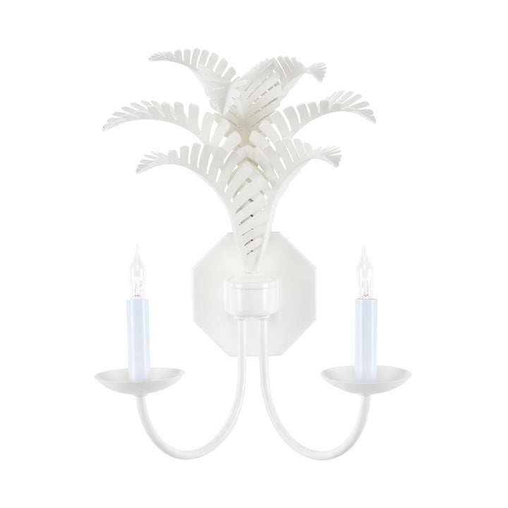 Royal Palm Sconce - White