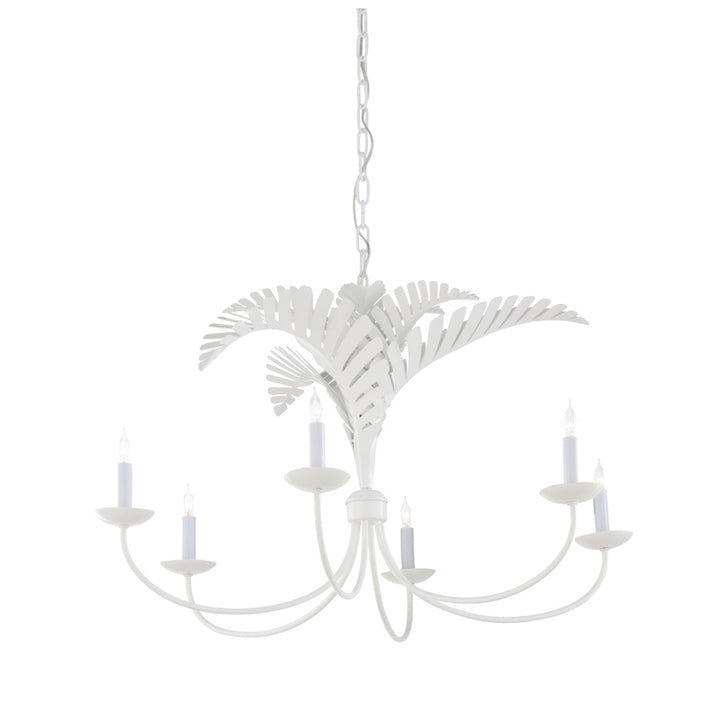 Royal Palm Chandelier - White