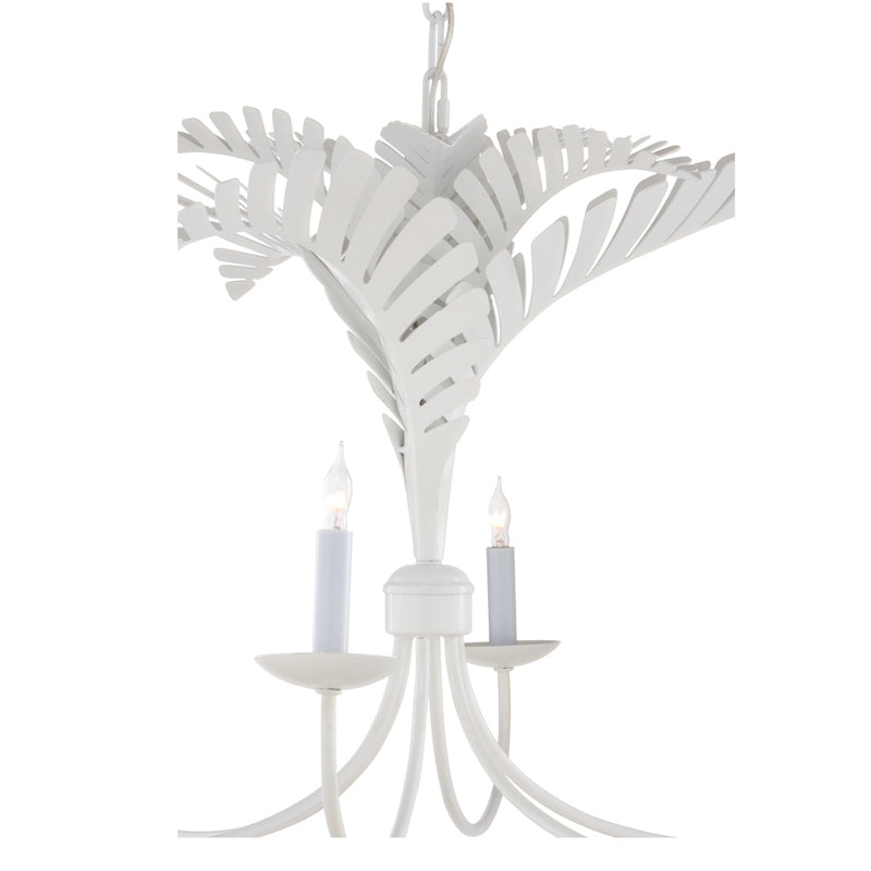 Royal Palm Chandelier - White