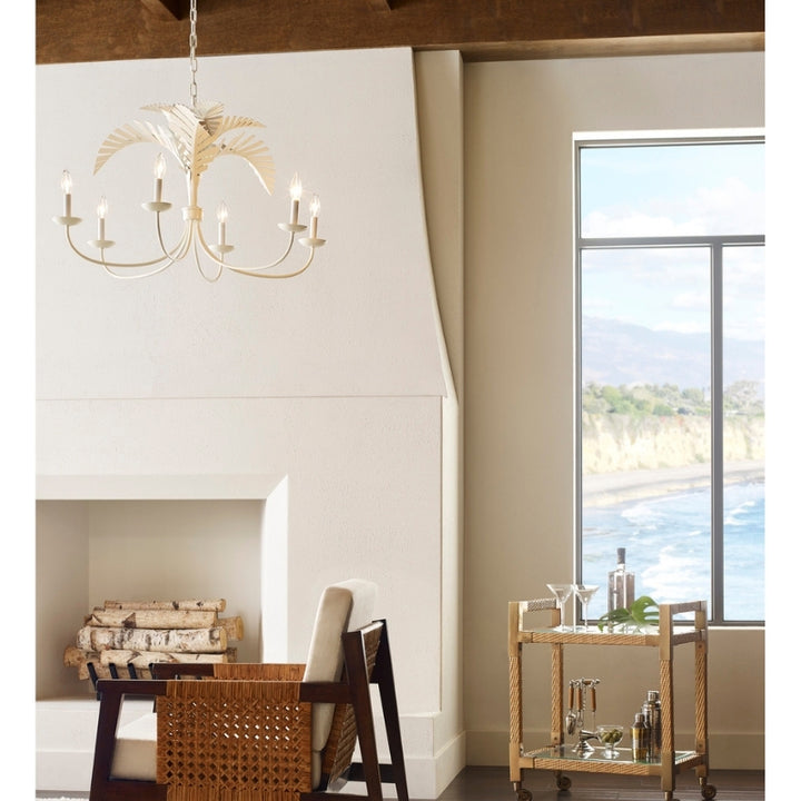 Royal Palm Chandelier - White