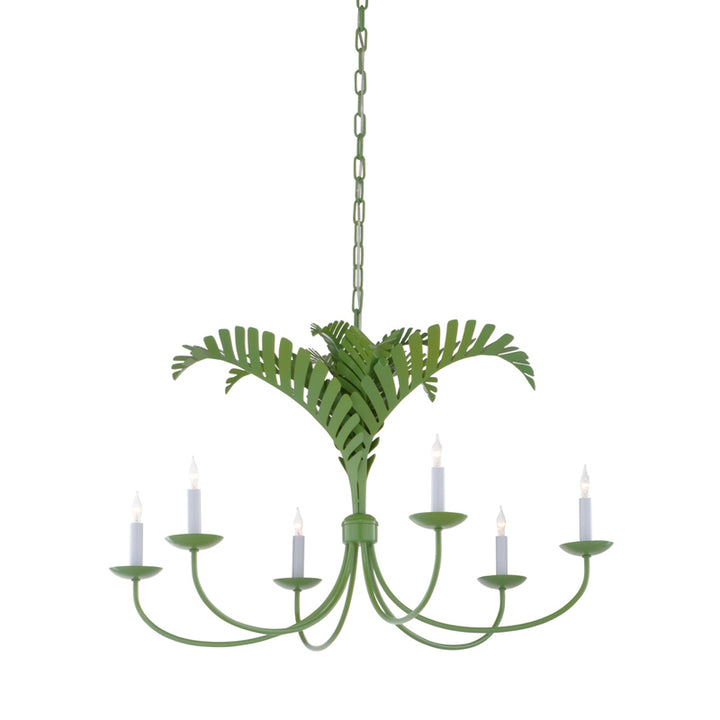 Royal Palm Chandelier - Green