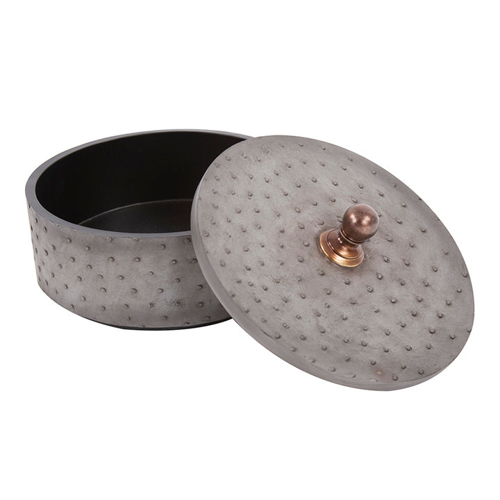 The Faux Ostrich Skin Box