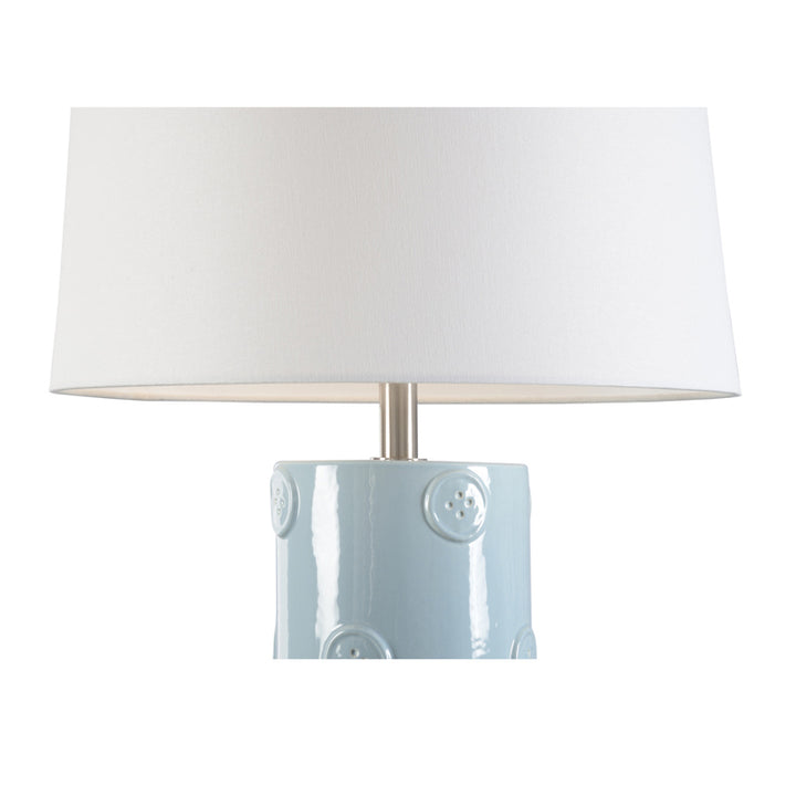 Buttoned Up Lamp -  Sterling Blue