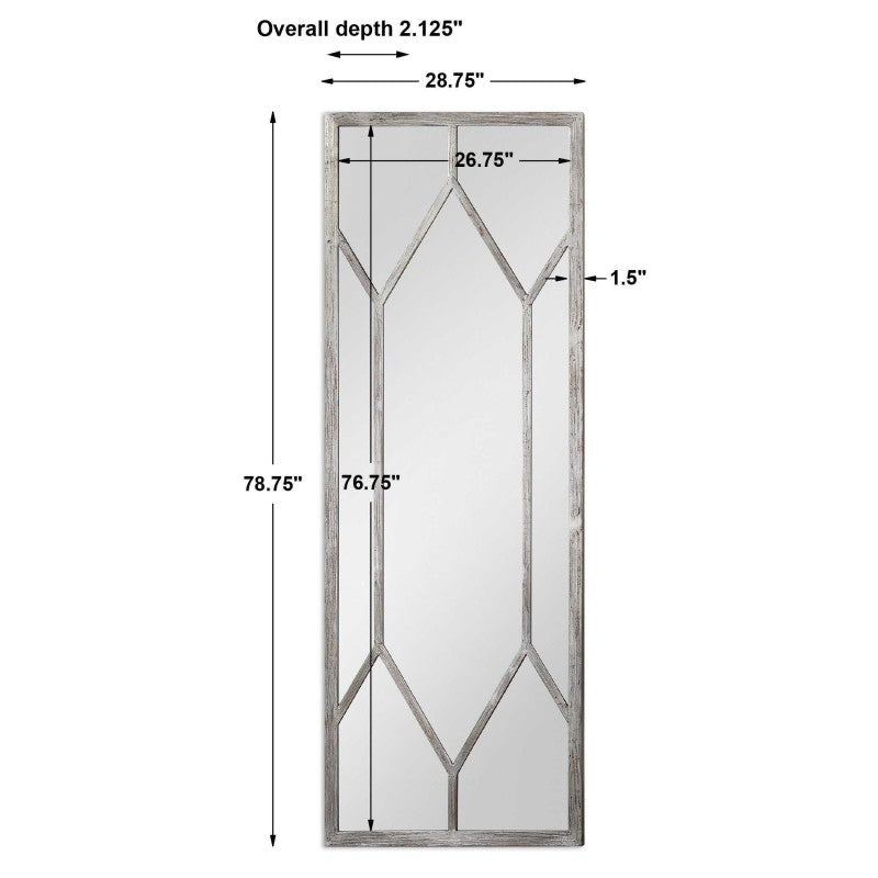 Sarconi - Oversized Mirror - Pearl Silver