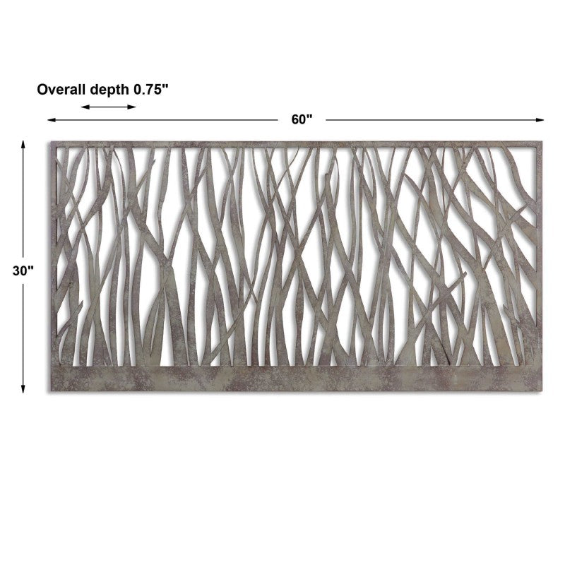 Amadahy - Metal Wall Art - Pearl Silver