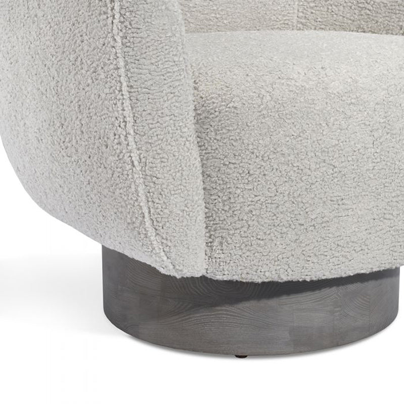 Simone Swivel Chair - Haze Shearling