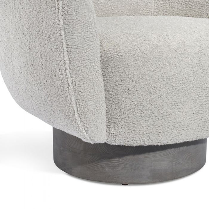 Simone Swivel Chair - Haze Shearling