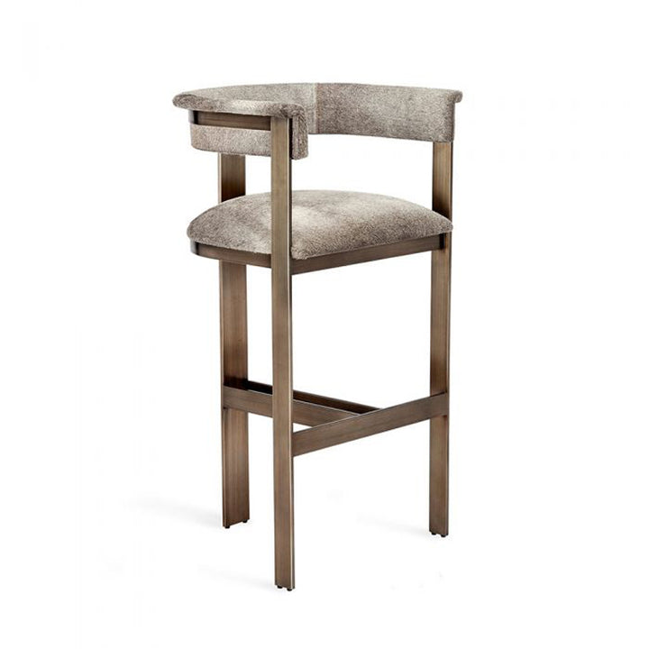 Darcy Hide Bar Stool - Bronze