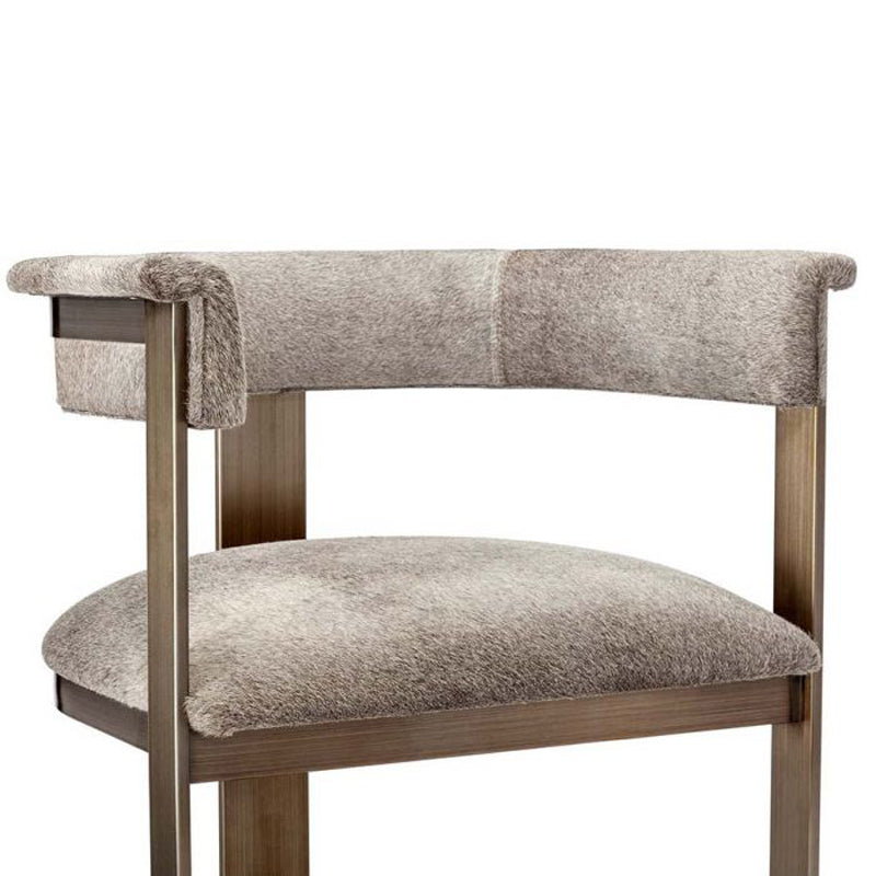 Darcy Hide Bar Stool - Bronze