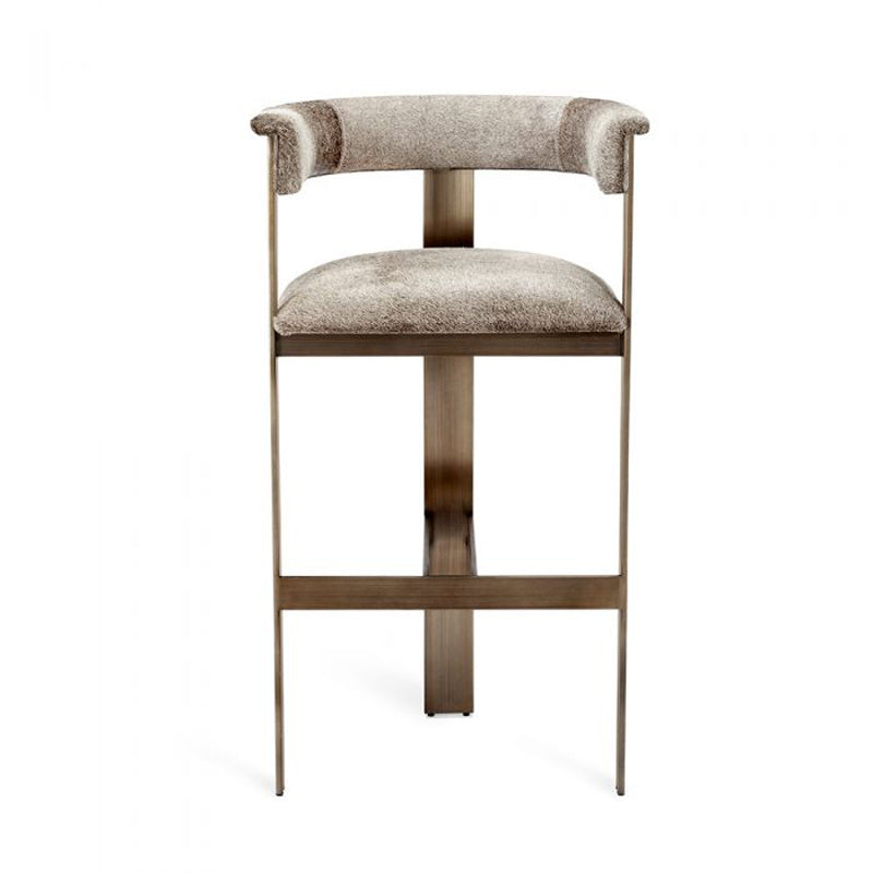 Darcy Hide Bar Stool - Bronze