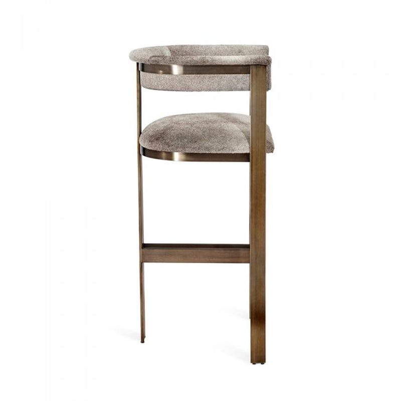 Darcy Hide Bar Stool - Bronze