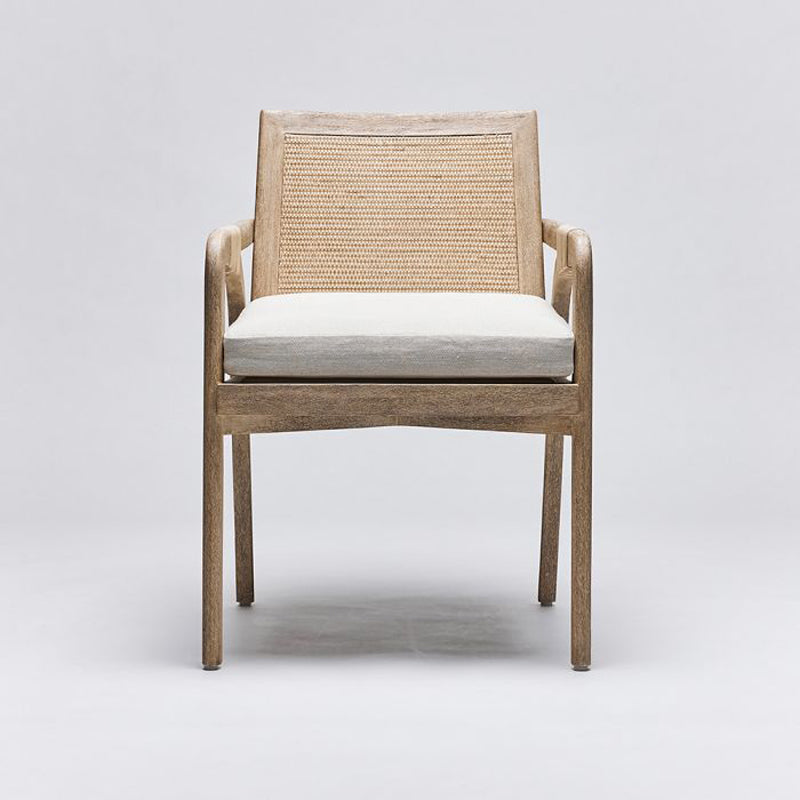Delray Arm Chair - White Ceruse