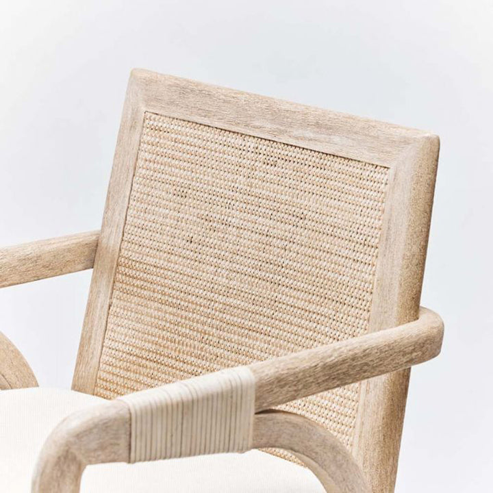 Delray Arm Chair - White Ceruse