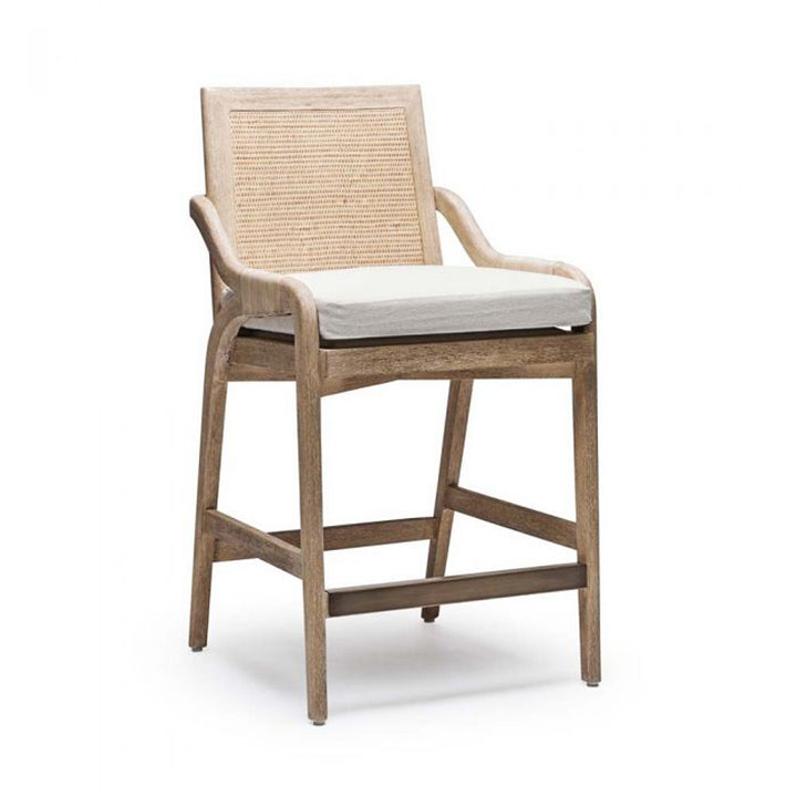 Delray Counter Stool - White Ceruse