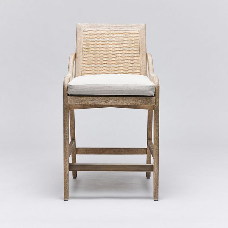 Delray Counter Stool - White Ceruse