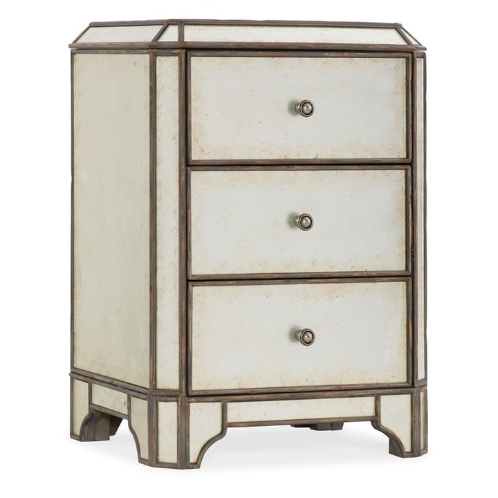 Arabella - Mirrored 3-Drawer Nightstand