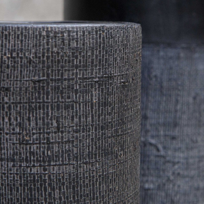 Woven - Shadow Vases (Set of 2) - Black