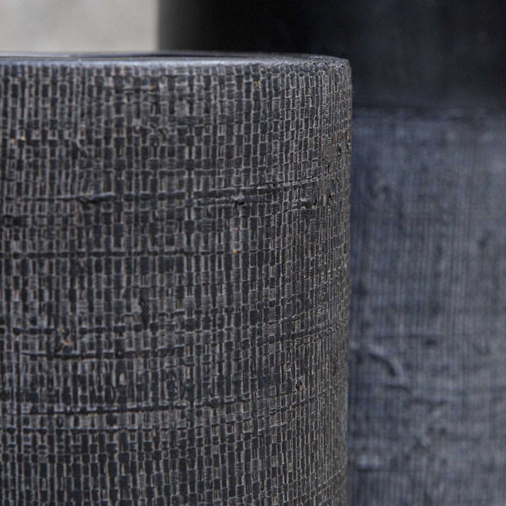 Woven - Shadow Vases (Set of 2) - Black