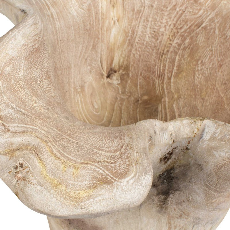 Teak Flow - Outdoor Bowl - White Wash