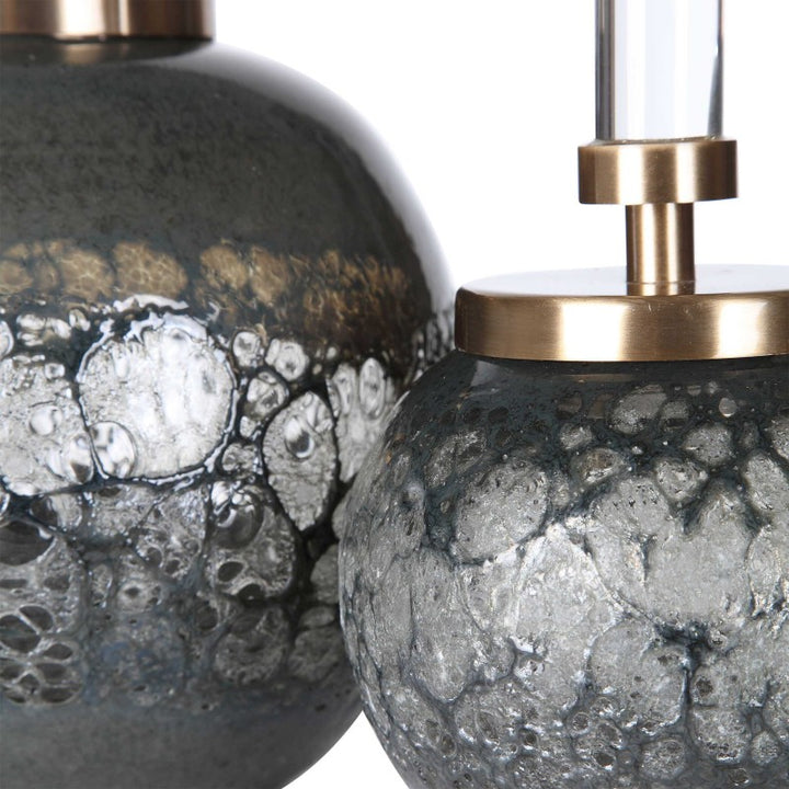 Cessair - Art Glass Bottles (Set of 2) - Dark Gray