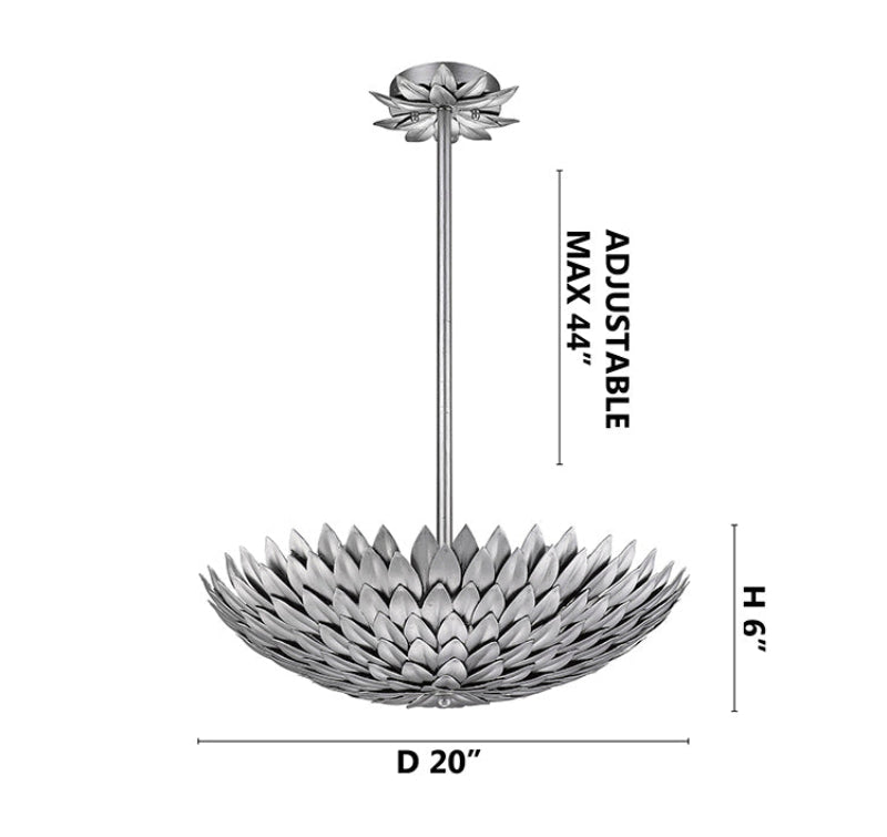 YS40991-3PB-S Four Light Chandelier