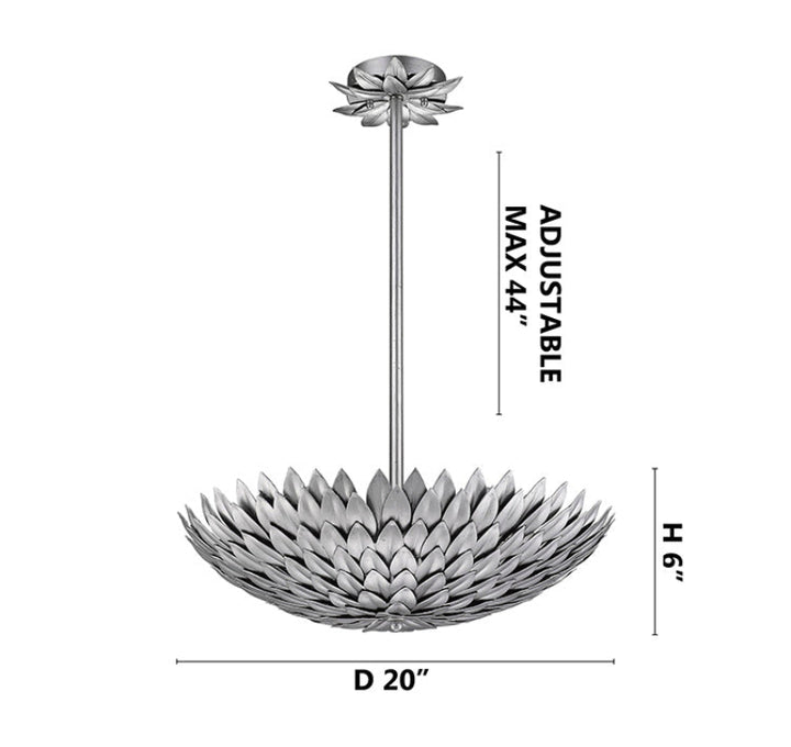 YS40991-3PB-S Four Light Chandelier