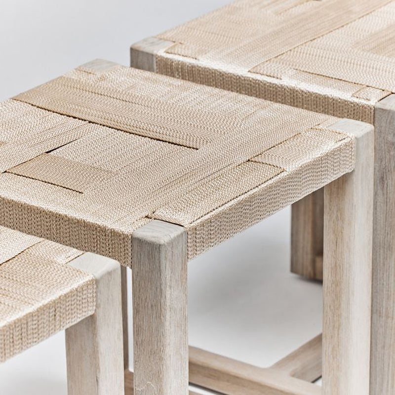 Venice Square Stools - Champagne